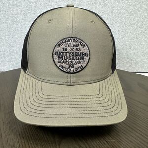 Gettysburg Museum Richardson Baseball Cap Men Gray Black Adjustable Snapback Hat